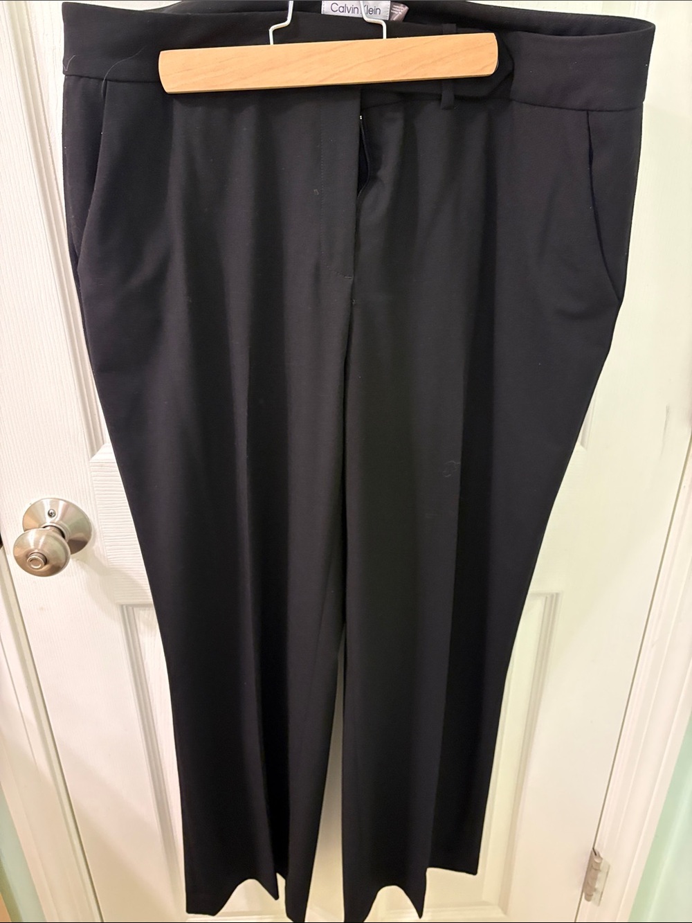 Calvin Klein Black Women's Straight Leg Dress Pants